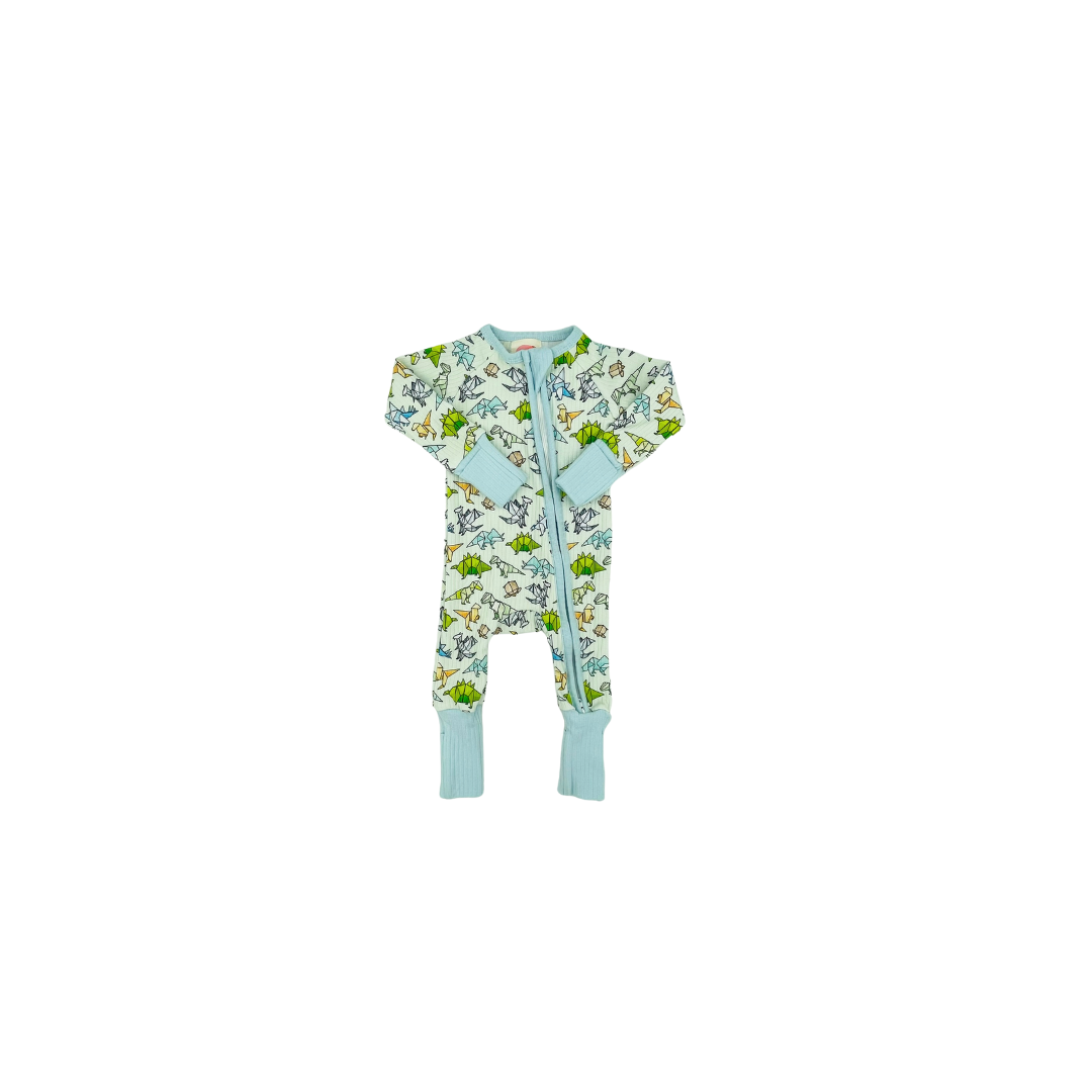 Dino Romper - Sky Blue