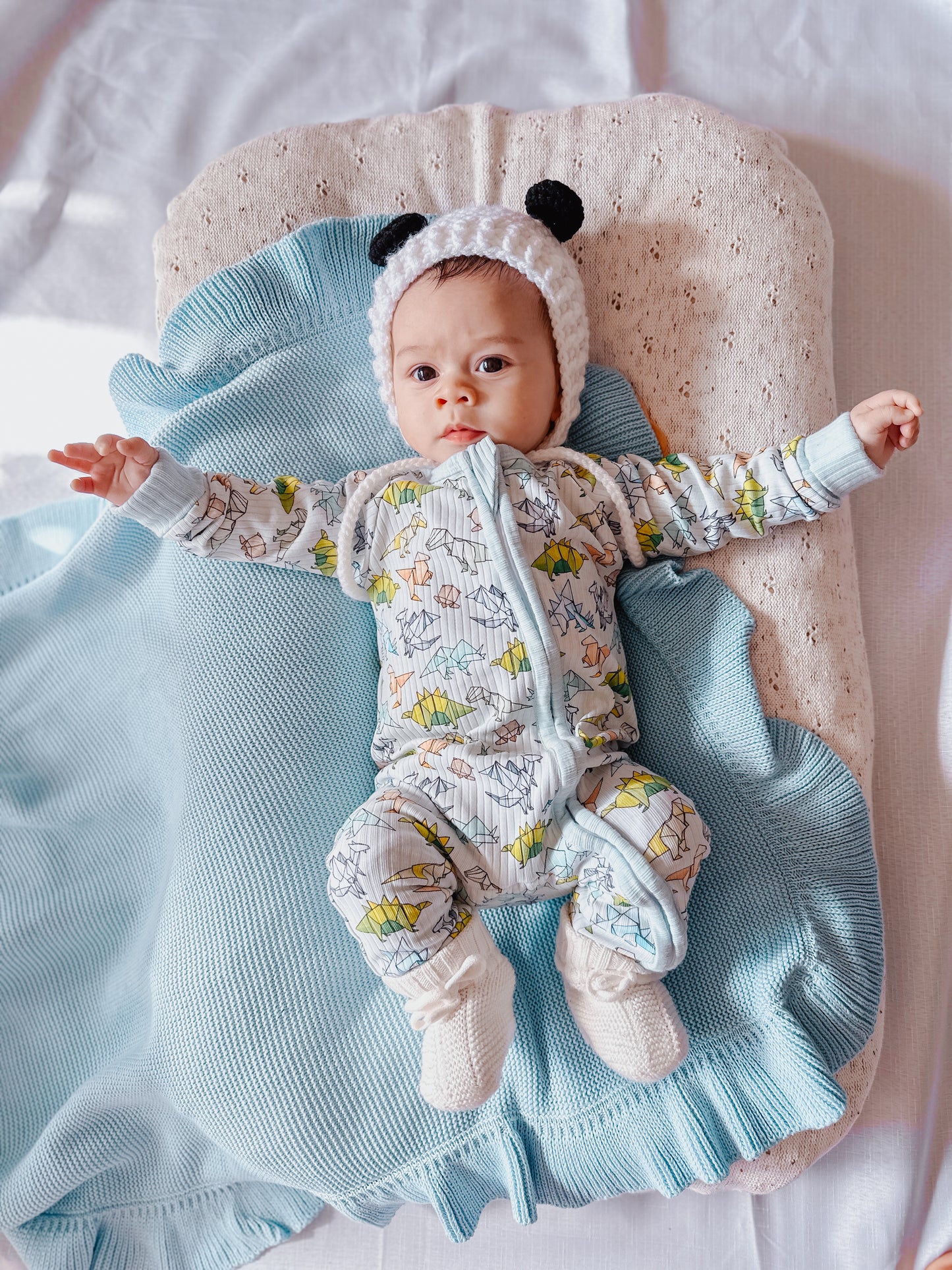 Ruffle Blanket - Sky Blue