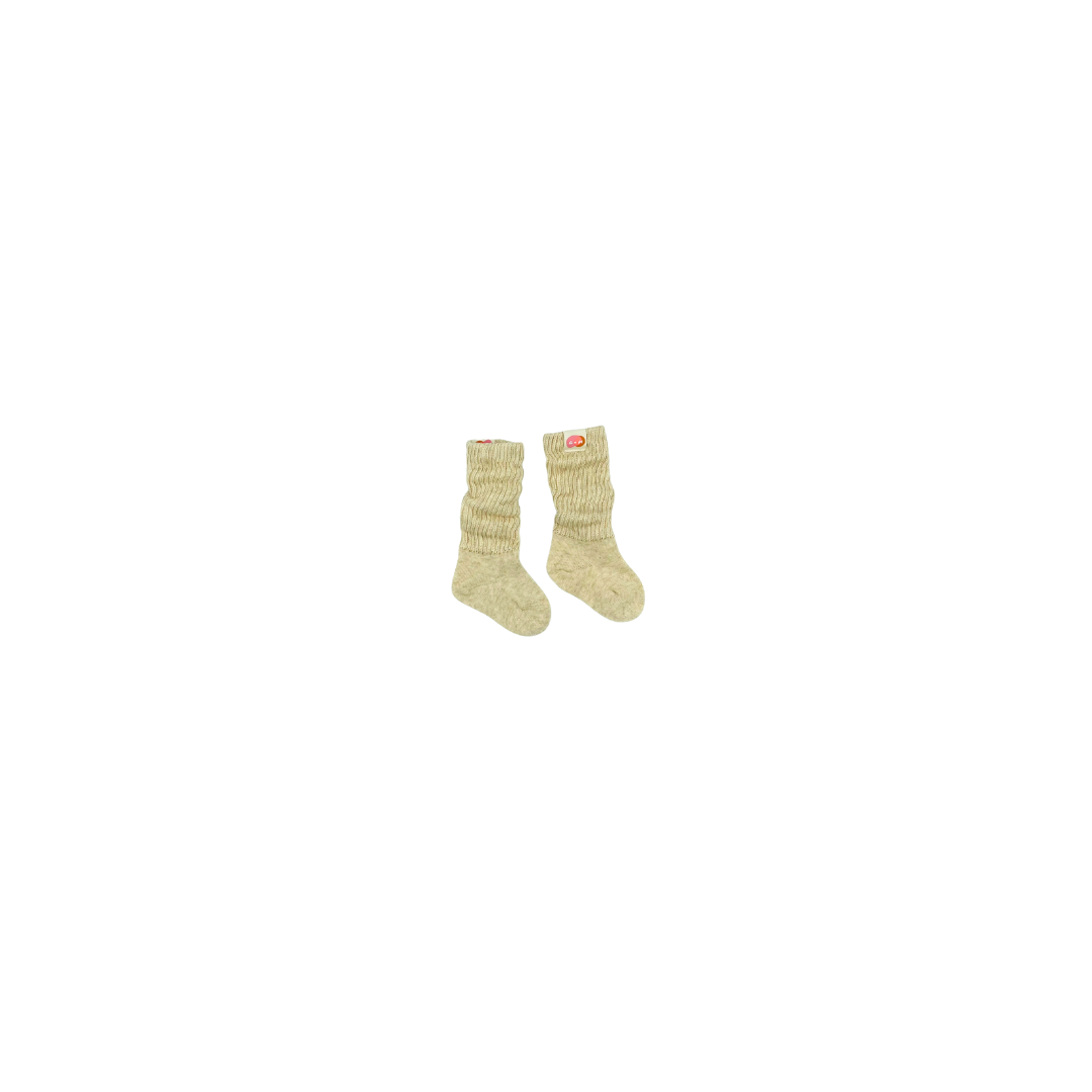 Slouchy Socks - Marble Beige