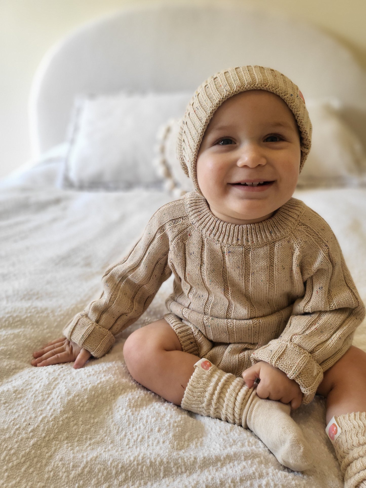 Sweater Romper - Taupe