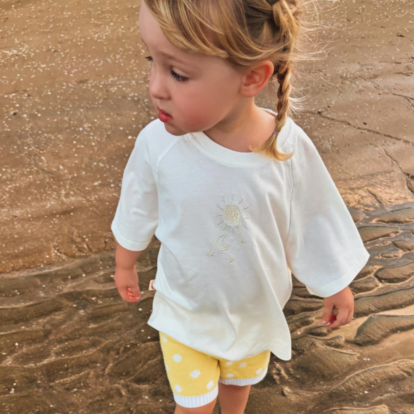 Polka Knit Shorts - Pineapple