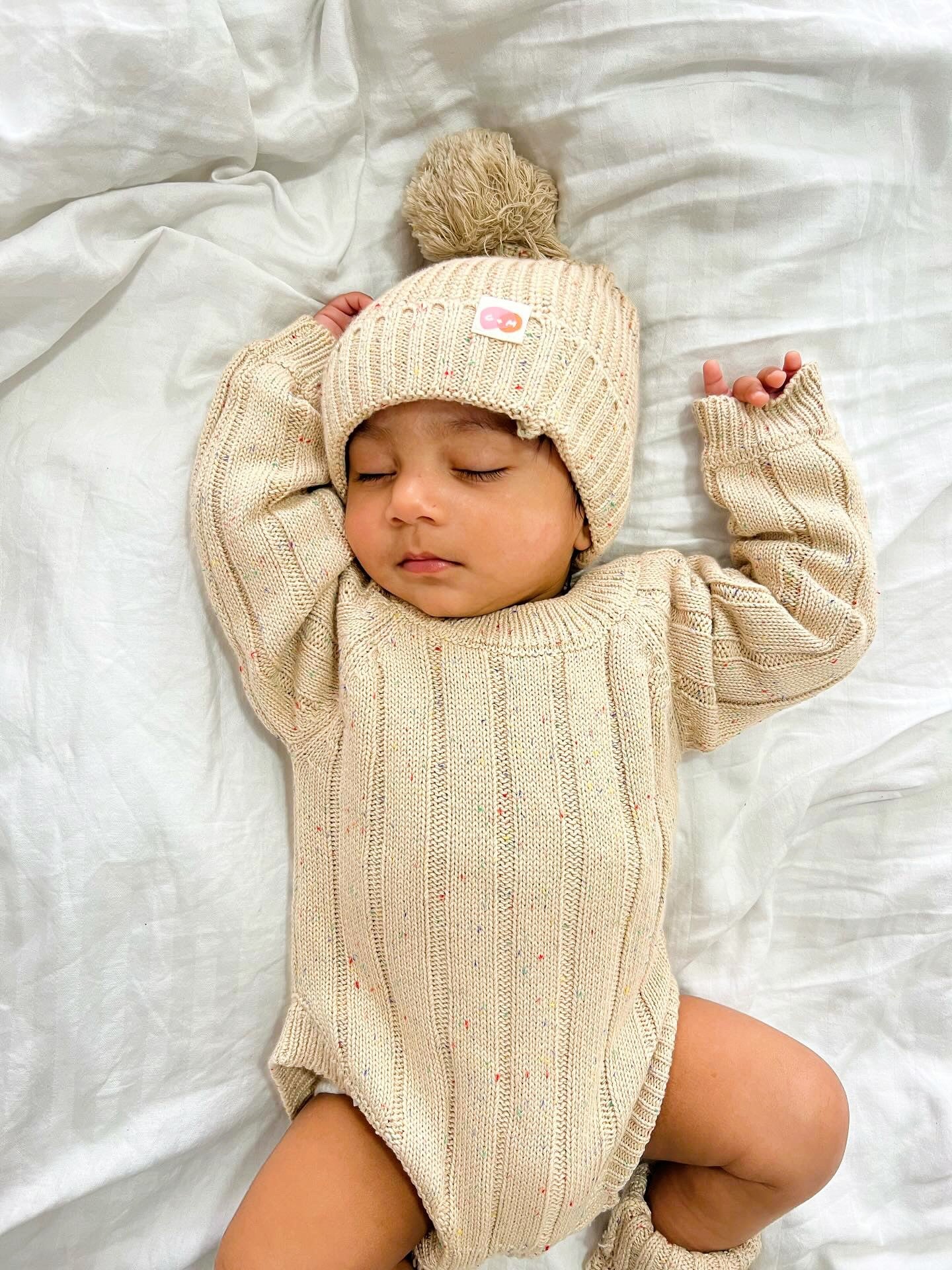 Sweater Romper - Taupe