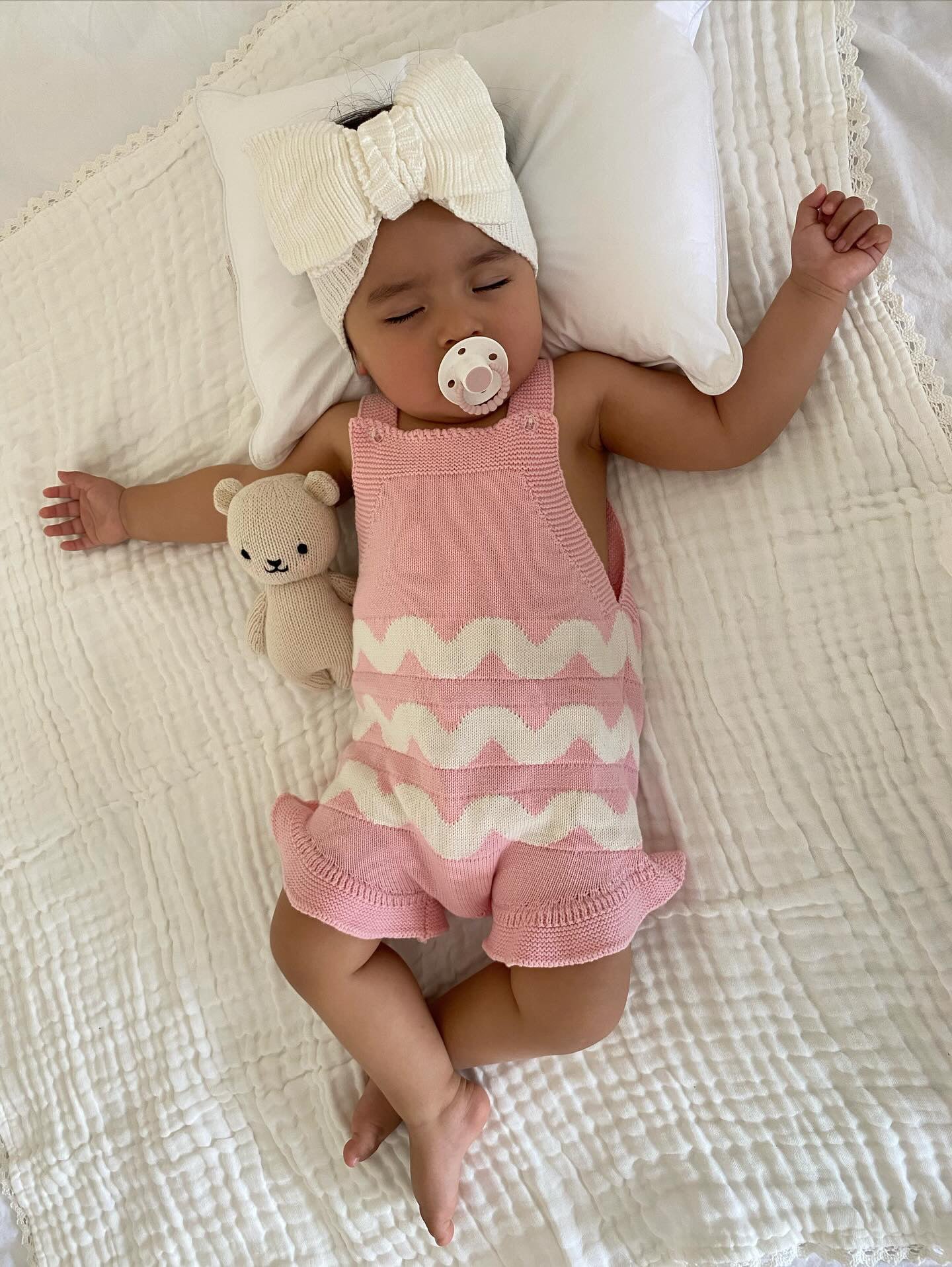 Ric Rac Ruffle Romper - Candy Pink