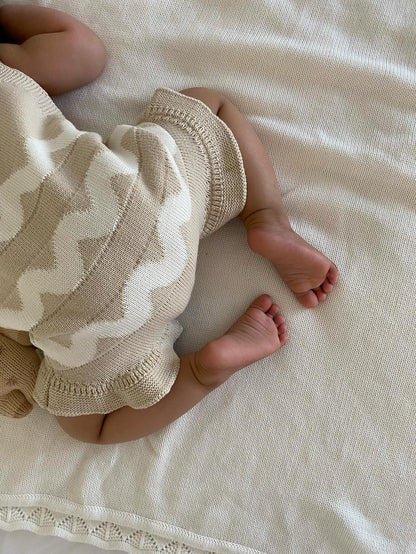 Ric Rac Ruffle Romper - Taupe