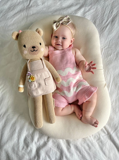 Ric Rac Ruffle Romper - Candy Pink