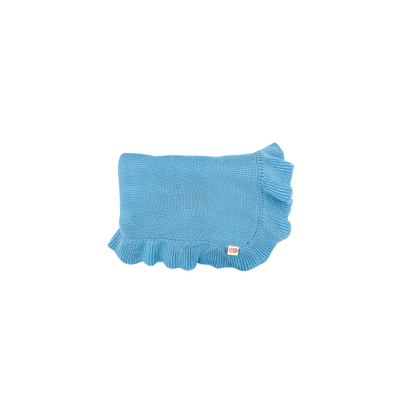 Ruffle Blanket - Sky Blue