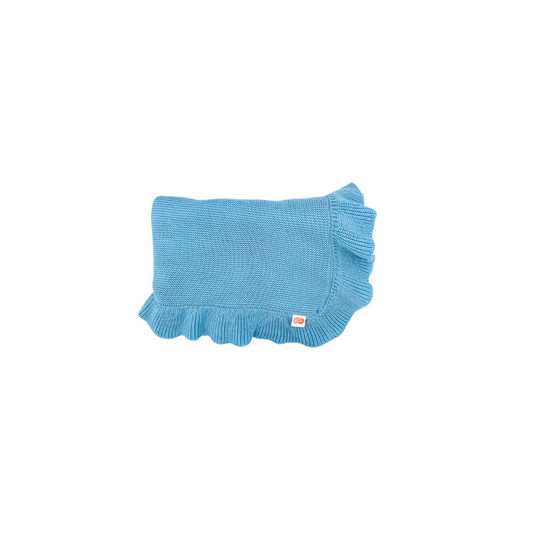 Ruffle Blanket - Sky Blue