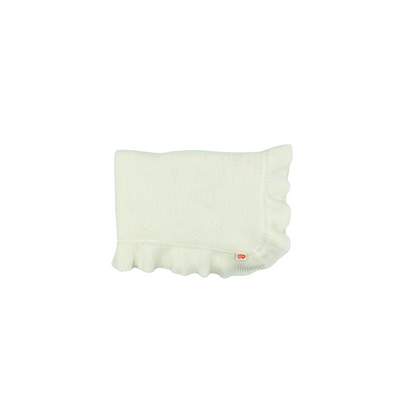 Ruffle Blanket - White