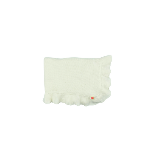 Ruffle Blanket - White